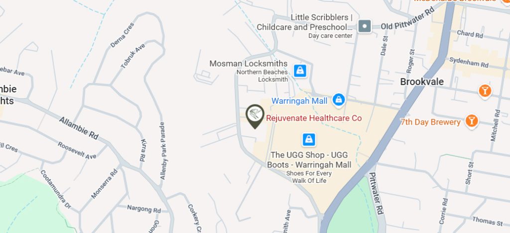 Rejuvenate Healthcare Co Brookvale Clinic Location Map